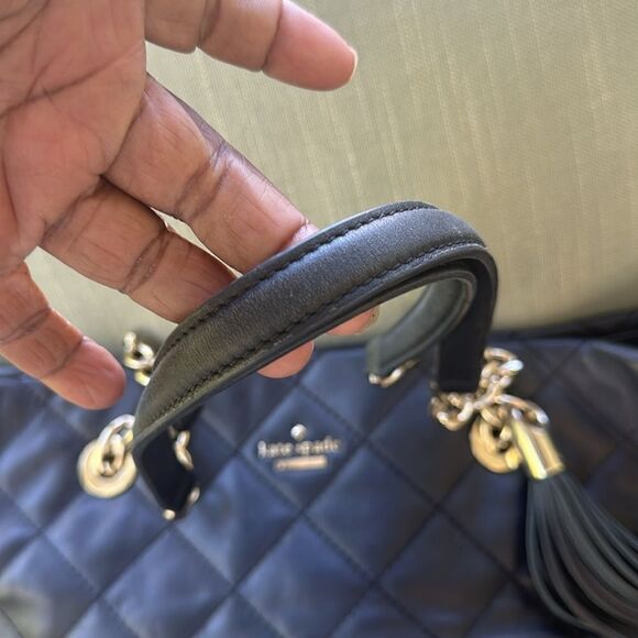 Kate Spade Black Quilted Leather Large Emerson Place Priya Shopper Tote - Picture 6 of 12